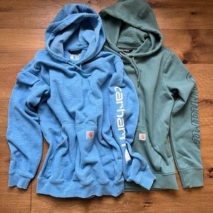 Lot of 2 Carhartt Hoodie Sweatshirts Women’s Medium One EUC one NWT